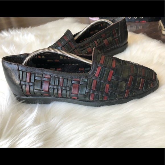 Vintage woven leather loafers unisex - Giorgio Brutini - Picture 2 of 10